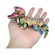 Modelo De Dragão Crocodilo Impresso Em 3D De 7,1 Polegadas, Totalmente Articulado E Rotativo,