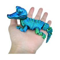 Modelo De Dragão Crocodilo Impresso Em 3D De 7,1 Polegadas, Totalmente Articulado E Rotativo,
