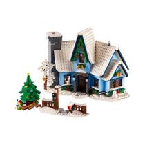 Modelo De Exibição De Vila De Inverno Blocos De Montar 705PCS MOC 10293 Casa Da Visita Do Papai Noel