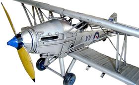 Modelo de metal militar Plane Cheung JA-0277 WWI 36x30x13cm