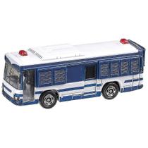 Modelo de mini carro de simulação de ônibus de transporte policial de brinquedo para crianças