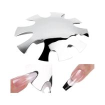 Modelo De Molde De Placa De Aço Para Escultura De Manicure Francesa Para Corte De Sorriso Em Linha V
