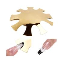 Modelo De Molde De Placa De Aço Para Escultura De Manicure Francesa Para Corte De Sorriso Em Linha V