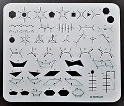 Modelo de molécula de desenho de estêncil Química orgânica Kenemak Modelo de molécula de desenho de estêncil Química orgânica Kenemak