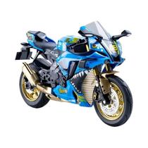 Modelo De Motocicleta Die Cast Ducati V4S BMW S1000RR Kawasaki H2R Com Som E Luz, Brinquedo off Road