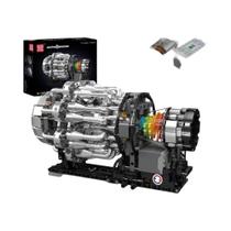 Modelo De Motor Turbojato Em Blocos Mould King 1214PCS Kit De Construção DIY Presente STEM Para