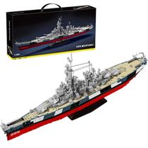 Modelo de Navio de Guerra USS Montana BBTiloBrix em Blocos de Montar 1:300 Modelo de Navio de Guerra USS Montana BBTiloBrix em Blocos de Montar 1:300