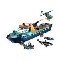 Modelo De Navio De Pesquisa Ártica Blocos De Montar 815PCS Série Cidade Blocos Criativos Para