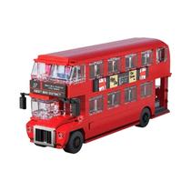 Modelo De Ônibus Retro Britânico De Dois Andares, Blocos De Montar 745PCS, Ônibus De Passeio Da Modelo De Ônibus Retro Britânico De Dois Andares, Blocos De Montar 745PCS, Ônibus De Passeio Da