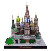 Modelo de papel 3D: Catedral de São Basílio, Rússia, brinquedo educacional