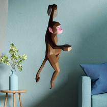 Modelo De Papel De Macaco 3D DIY Artesanato Decoração De Suspensão De Parede Para Casa Escritório