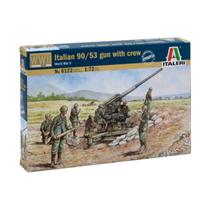 Modelo de plástico Italeri 6122S, 2ª Guerra Mundial, canhão 90/53, escala 1/72 Modelo de plástico Italeri 6122S, 2ª Guerra Mundial, canhão 90/53, escala 1/72