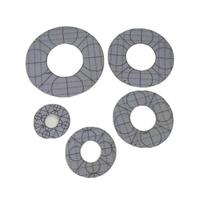 Modelo de retalhos de círculo de régua de retalhos de costura de formato especial multifuncional