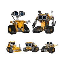 Modelo De Robô Transformável Montável Controle Remoto Display Digital Blocos De Construção Brinquedo