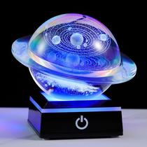 Modelo de sistema solar Crystal Ball Qianwei 80mm com luz LED Modelo de sistema solar Crystal Ball Qianwei 80mm com luz LED