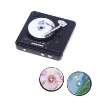 Modelo De Toca-Discos Mini Retro Vintage Para Simulação De Casa De Bonecas, Reprodutor De CD,