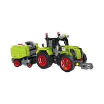 Modelo De Trator Colheitadeira De Blocos De Montar Para Crianças, Caminhão De Fazendeiro, Brinquedo