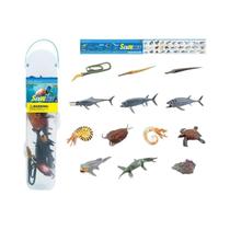 Modelo De Vida Marinha Pré-histórica Mini Sardinha Peixe Espada Tubarão Branco Grande Figura