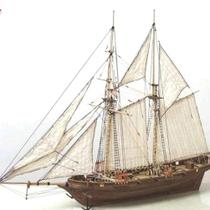 Modelo: Decoração náutica, quebra-cabeça 3D, kit de navio pirata, Mingkai Wood