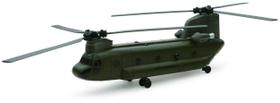 Modelo Diecast 1/60 da Aeronave Boeing CH-47 Chinook do Exército dos Estados Unidos Verde Oliva da Série Missão Militar pela New Ray
