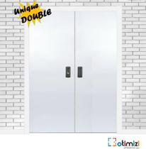 Modelo Duplo Unique - (Porta Dupla Puxador Inox 15cm - 02 Folhas Lisas)