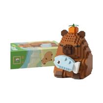 Modelo Educacional De Construção Em Nanoblocks De Animal Cartoon Capybara, Brinquedo Para Crianças