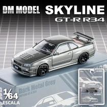 Modelo Em Escala 1:64 Do Nissan Skyline GT-R R34, Carro Colecionável De Simulação JDM Para Meninos Modelo Em Escala 1:64 Do Nissan Skyline GT-R R34, Carro Colecionável De Simulação JDM Para Meninos