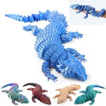 Modelo Grande de Lagarto Impresso em 3D de 50 cm, Animais Impressos em 3D com Articulação, Brinquedo Impresso em 3D com Juntas Móveis, Brinquedo Antiestresse, TDAH, Decoração Executiva para Mesa e Colecionável de Festival (Azul-Prata) Modelo Grande de Lagarto Impresso em 3D de 50 cm, Animais Impressos em 3D com Articulação, Brinquedo Impresso em 3D com Juntas Móveis, Brinquedo Antiestresse, TDAH, Decoração Executiva para Mesa e Colecionável de Festival (Azul-Prata)