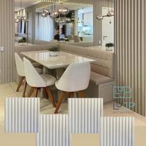 Modelo Ripado 12 Placas 3d Revestimento 50 X 50cm Decorativo Casa Quarto Adulto Criança Bebe Lavavel Banheiro Luxo Parede