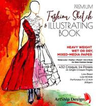 Modelos de Figuras ArtShip Design 432 para Desenho de Moda em Caderno Modelos de Figuras ArtShip Design 432 para Desenho de Moda em Caderno