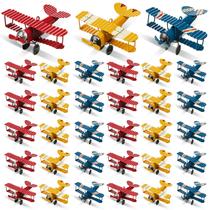 Modelos decorativos de avião de metal com 30 unidades para decoração