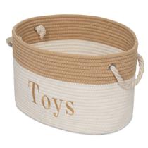 Modern Designs Pro Rope Storage Basket - Caixas de armazenamento bordadas - Tote Bin para berçário, sala de jogos, sala de estar, sala de aula (Toy Bin)