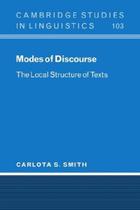 Modes Of Discourse - The Local Structure Of Texts - Cambridge University Press - ELT