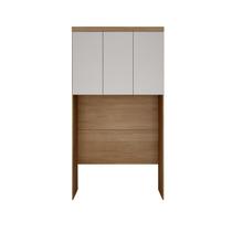Modulado Aéreo Solteiro 3 Portas - Rizon-Cumaru off white - Móveis Novo Horizonte