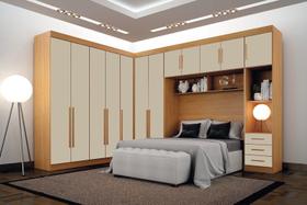 Modulado Completo 7 Portas 9 Gavetas - Orion-Cinamomo/Off White - Leifer Móveis