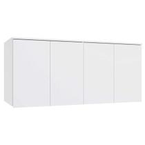 Modulado de Quarto Armário Ponte Aéreo Casal N542 Adapt c/ 4 Portas Branco - Kappesberg