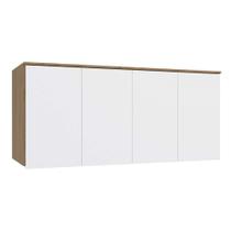 Modulado de Quarto Armário Ponte Aéreo Casal N542 Adapt c/ 4 Portas Nogueira/Branco - Kappesberg