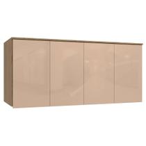 Modulado de Quarto Armário Ponte Aéreo Casal N542 Adapt c/ 4 Portas Nogueira/Macadamia - Kappesberg