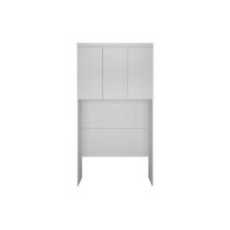 Modulado de Quarto Armário Ponte Aéreo Casal Rizon/Linea c/ 3 Portas Neve - Novo Horizonte Modulado de Quarto Armário Ponte Aéreo Casal Rizon/Linea c/ 3 Portas Neve - Novo Horizonte