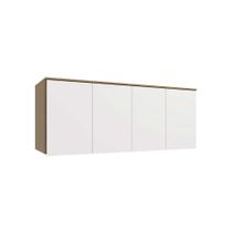 Modulado de Quarto Armário Ponte Aéreo Queen Adapt N543 c/ 4 Portas Nogueira/Branco - Kappesberg