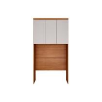 Modulado de Quarto Armário Ponte Aéreo Solteiro Rizon/Linea c/ 3 Portas Cumaru/Fendi - Novo Horizonte