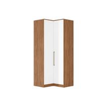 Modulado de Quarto Guarda Roupa Canto Obliquo c/ 2 Portas e 3 Gavetas 71160K Irlanda Amendola/Branco - Demóbile