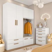 Modulado Infantil Joy Roupeiro Com Cômoda E Puff Baú Bc/fr/l.bge - M.a Modulado Infantil Joy Roupeiro Com Cômoda E Puff Baú Bc/fr/l.bge - M.a