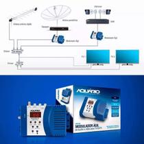 Modulador Ágil Aquário Audio e Vídeo Tv/Catv MOD-002 Kit -2 Unidades - aquario