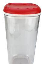 Modular Clear 1,3 litros Policarbonato com tampa Vermelha/Glitter Tupperware Modular Clear 1,3 litros Policarbonato com tampa Vermelha/Glitter Tupperware
