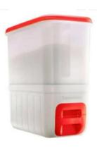 Modular de arroz tuperware 10k - com medidor dentro - cor branco e ver Modular de arroz tuperware 10k - com medidor dentro - cor branco e ver