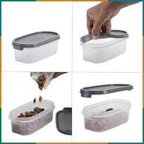 Modular Oval 1 - 500 ml Transparente com Tampa Preta Tupperware