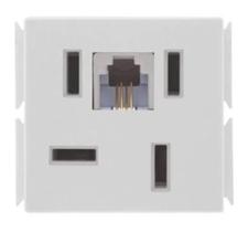 Modulo 1 Tomada Telefone 4P RJ11 Mod. Aria Cor: Branco Ref: 57217/050 -TRAMONTINA