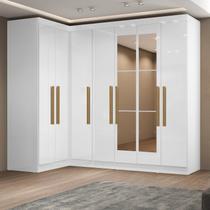 Modulo 2 Canto com Puxador Mdf e Espelho Paris