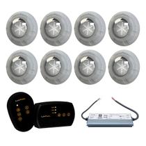 Módulo 2 Saída + Fonte Blindada 10A 120W + 8 Refletor RGB 9W